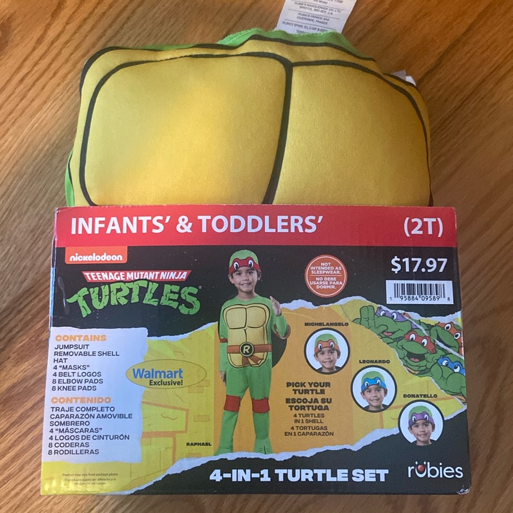 Toddler ninja turtle costume